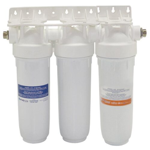 φίλτρο νερού κάτω πάγκου τριπλό λευκό